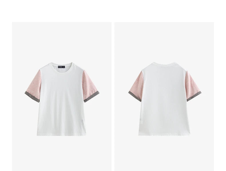 TOYOUTH Women Short Sleeve T shirt 2025 Summer New Casual Tops 8521048