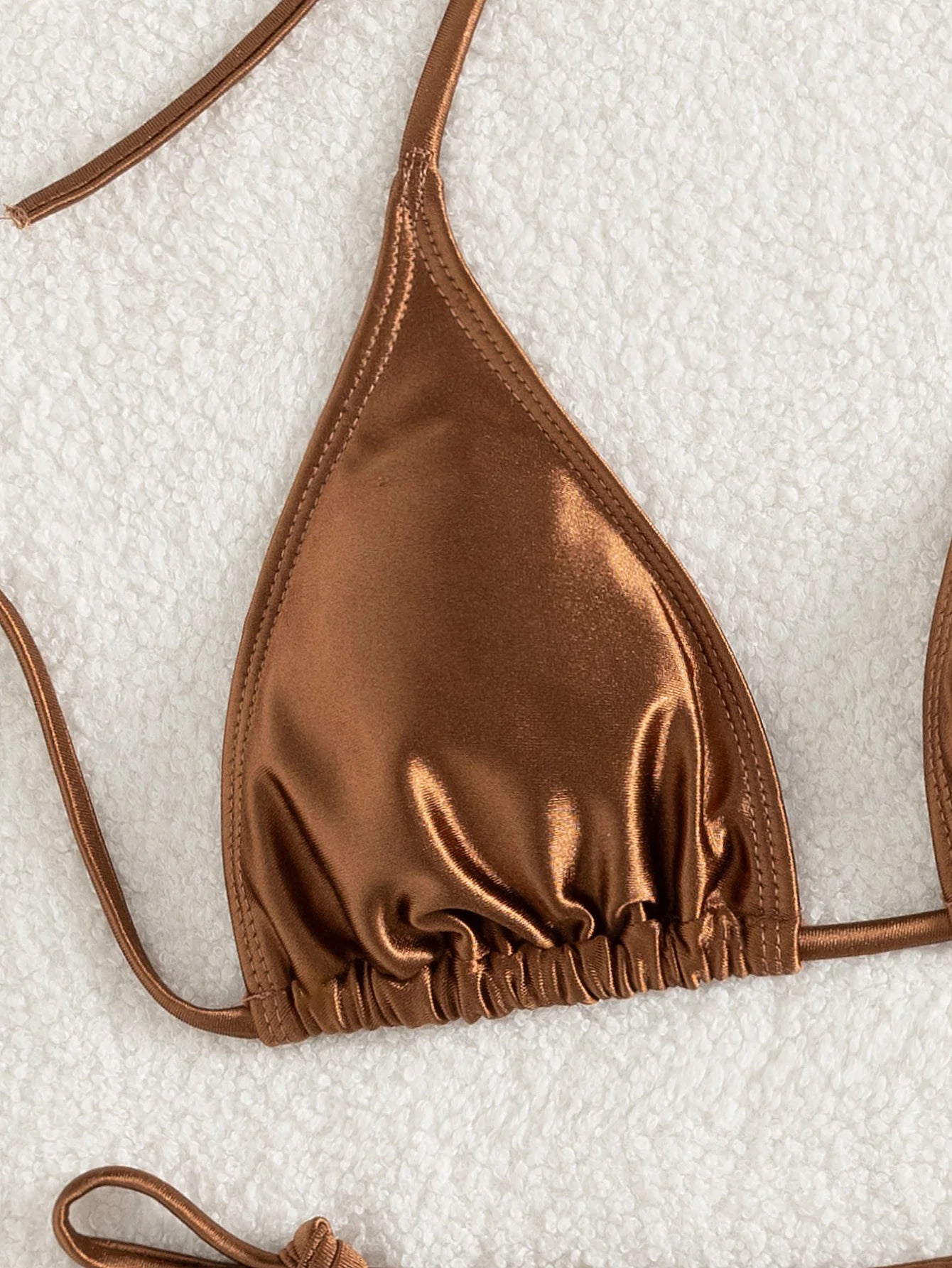 Sexy Micro Bikini 2025 Women Solid Brown Push Up Tie Side Thong Swimsuit Summer Bathing Suit Bandage Triangle Swimwear Biquini