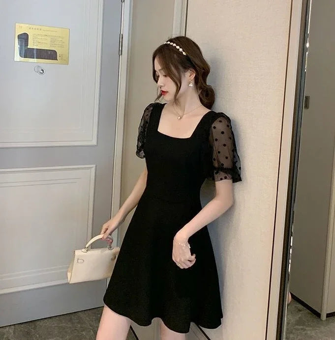 Midi Woman Dress Backless Dresses for Women Black Open Back Mesh Cheap Casual Elegant Chic on Sales Promotion Sensual Sexy Party