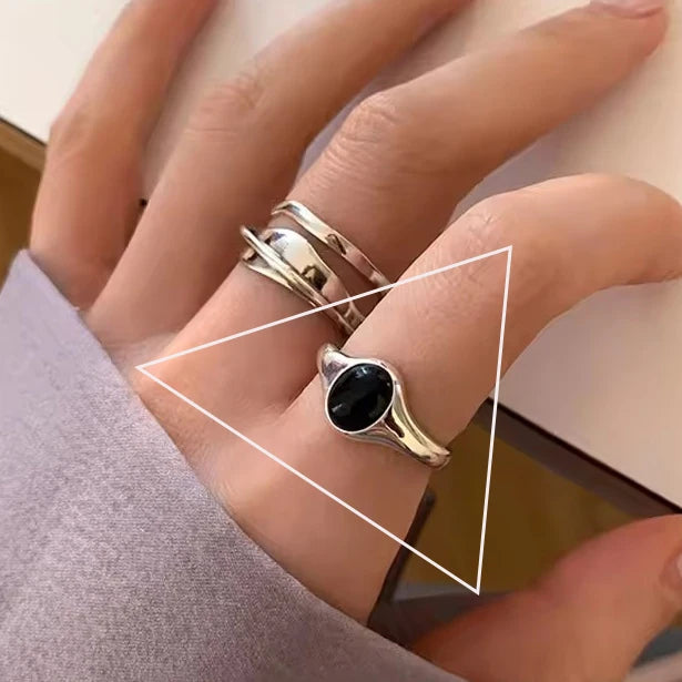 VENTFILLE 925 Sterling Silver Irregular Ring for Women Geometry Versatile Minimalism  Accessories Jewelry Gift Dropshipping