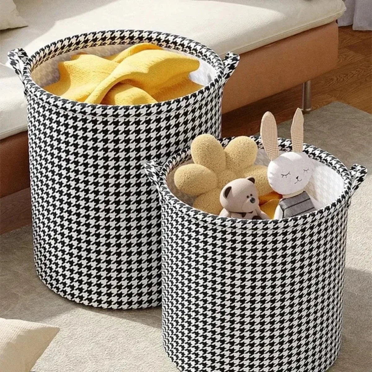 Foldable Large Capacity Laundry Basket Non-Woven Storage Bucket Bathroom Toys Dirty Clothes Household Organizer Laundry Hamper