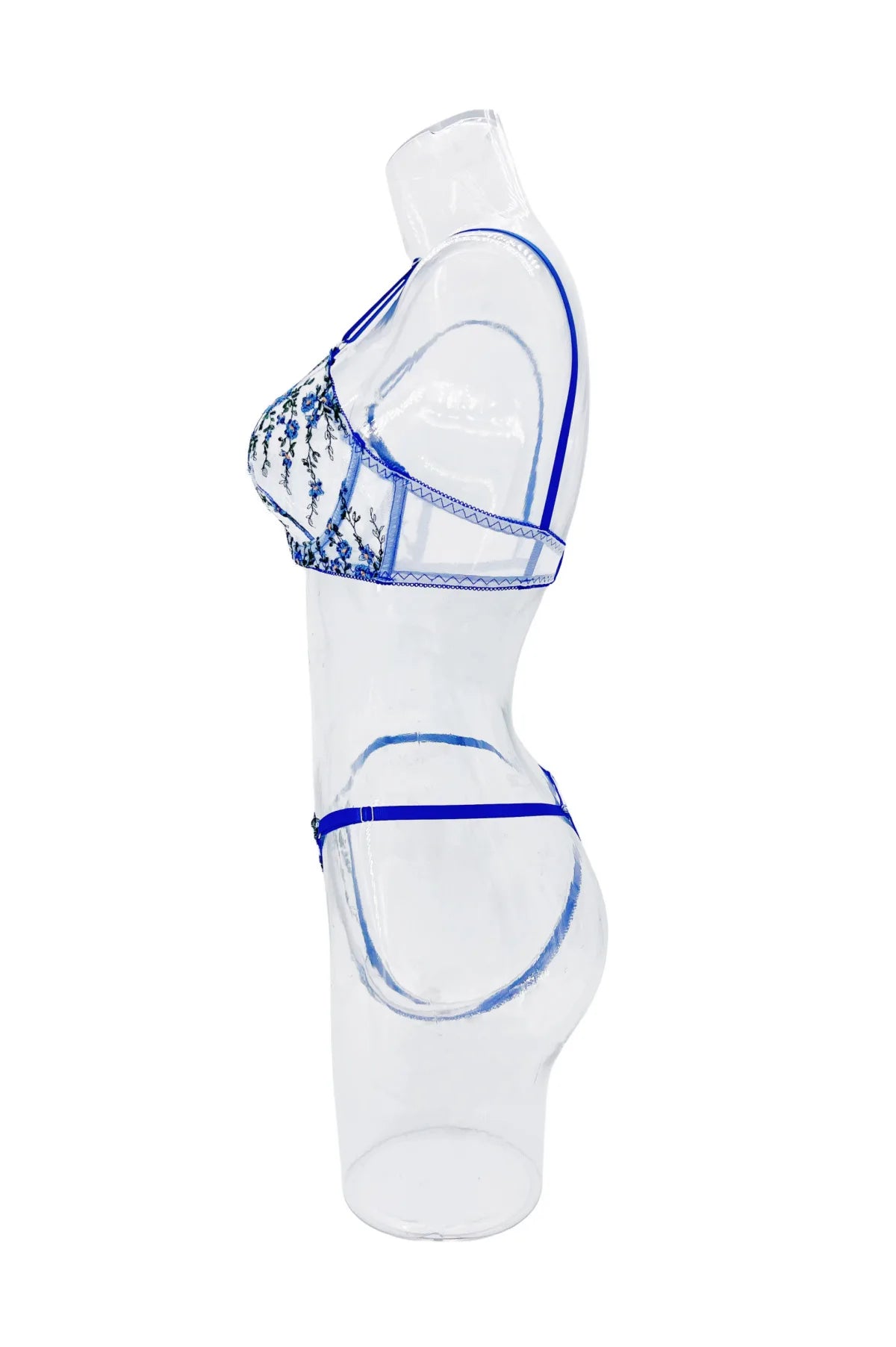 Sexy Women Lingeries Embroidery Floral Underwear Transparent Lace Short Low-waist Kits Sweet Delicate Fairy Bra Bra & Brief Sets