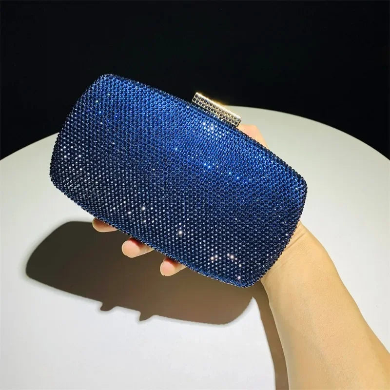 High End Luxury Rhinestone Handbag Women Fashion Formal Wedding Party Evening Bags Ladies Elegant Diamond Yellow Bling Clutch