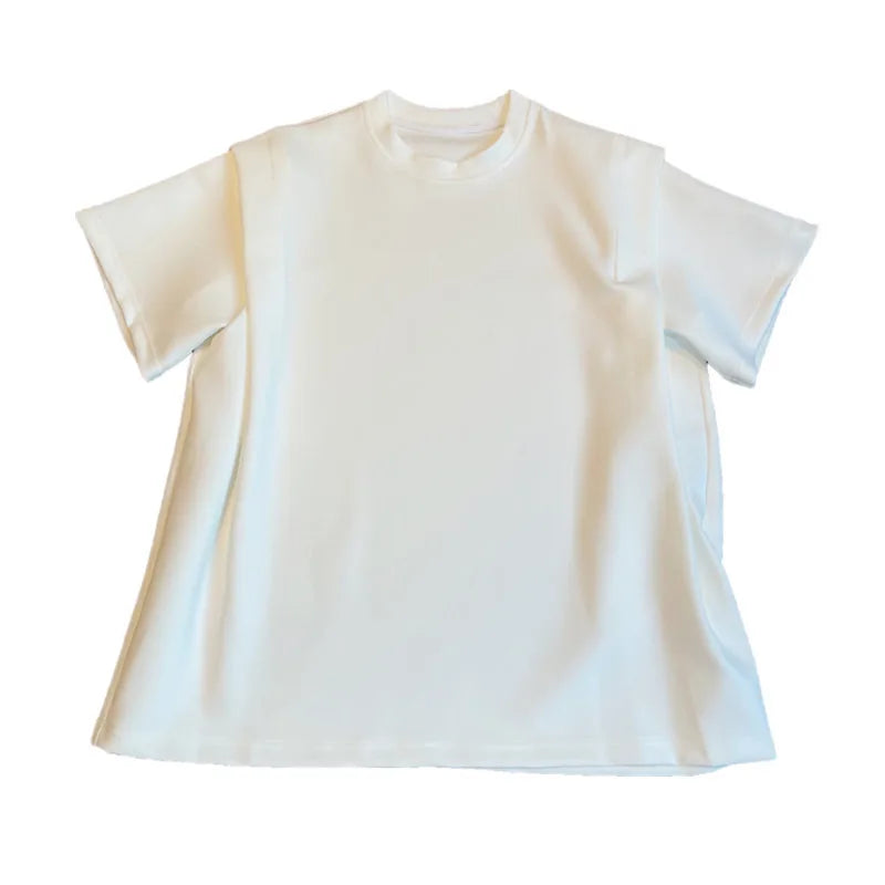 Summer Short Sleeve T-shirt Men Fashion Black White Oversized T Shirt Men Streetwear Korean Loose Round Neck Tshirt Mens Top