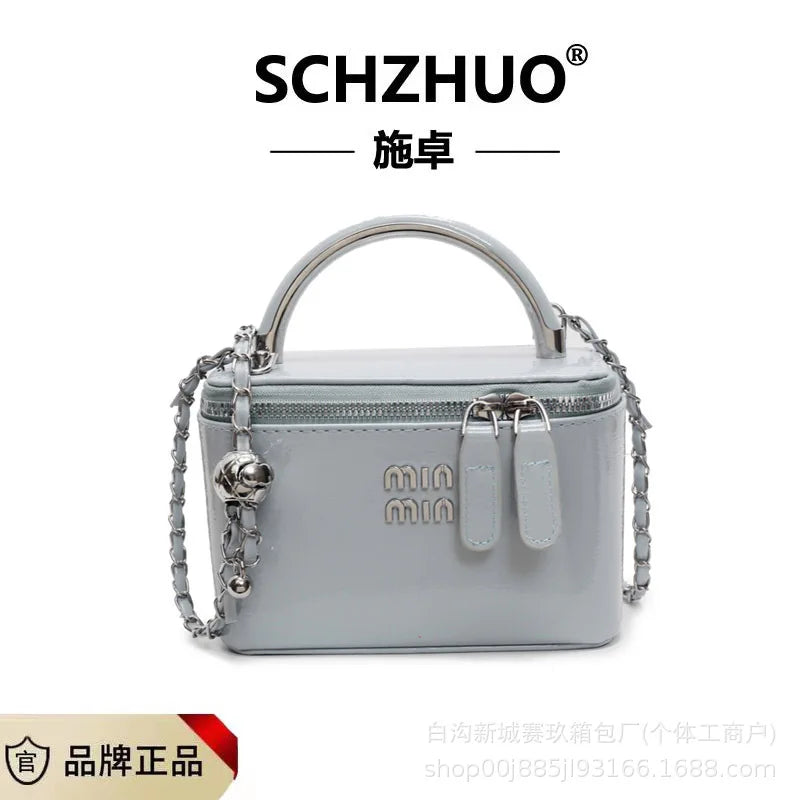 Fashionable Box Handbag Women's Simple Crossbody Small Square Bag Spring 2025 New Style Single Shoulder Chain Bag