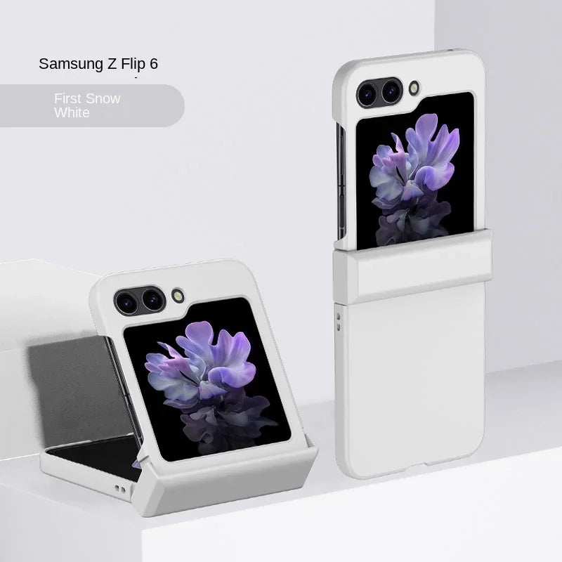 Skin Feel Hard Shell Phone Case for Samsung Galaxy Z Flip 6 5 4 3  Flip6 Flip5 Flip4 Flip3 5G Hinge Protection Shockproof Cover