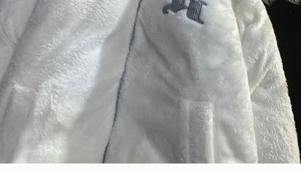 Fog Blue Cotton-padded Coat Men's Winter Thickened Hong Kong Style Corduroy Cotton Jacket Design Sensibility Niche 2023 Workwear