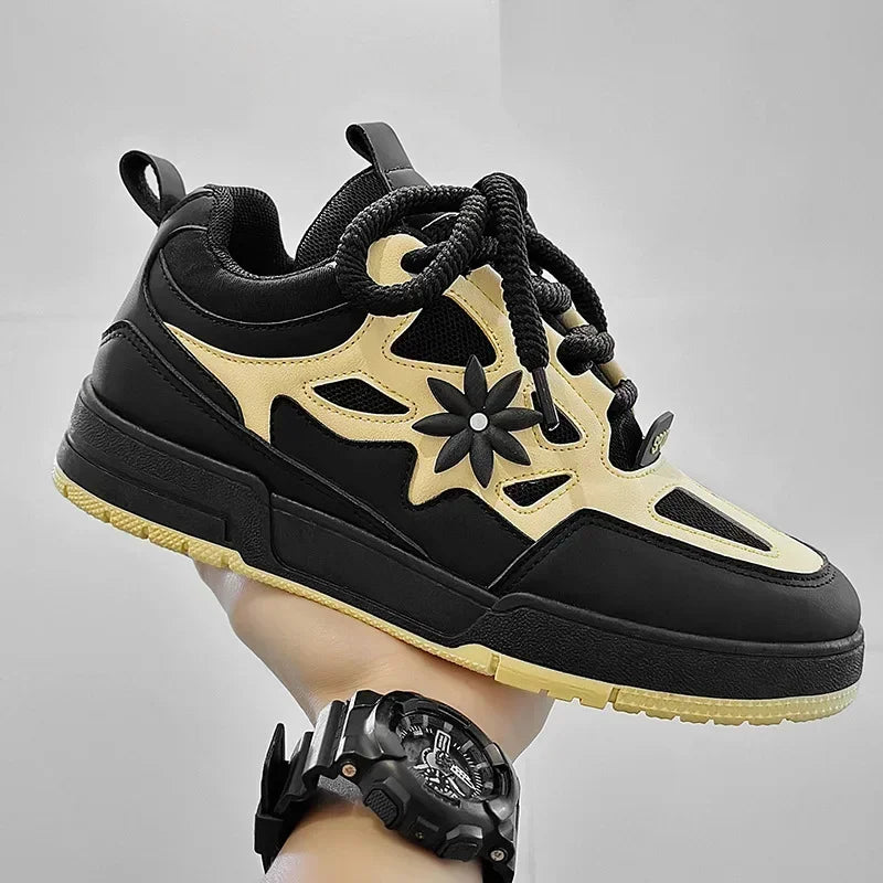 Top Men Casual Shoes Fashion Luxury Designer Black Outdoor Sport Skateboarding Shoes Male White Trainers Plate-forme Sneakers