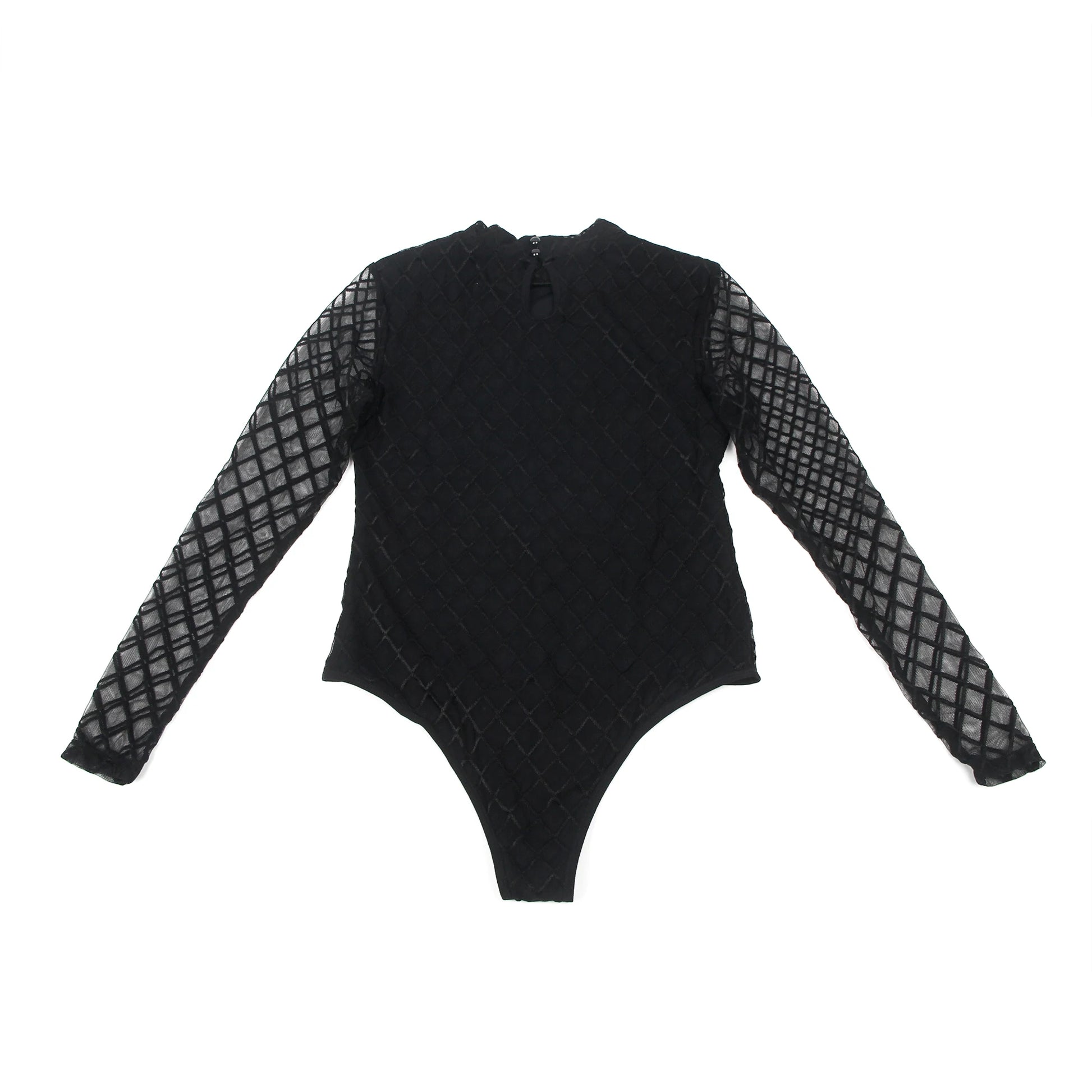Comeondear High Quality Fashion Jumpsuit Plump Oversized Bodysuit Pajama Lady Black High Neck Leotard Lingerie Long Sleeve Teddy