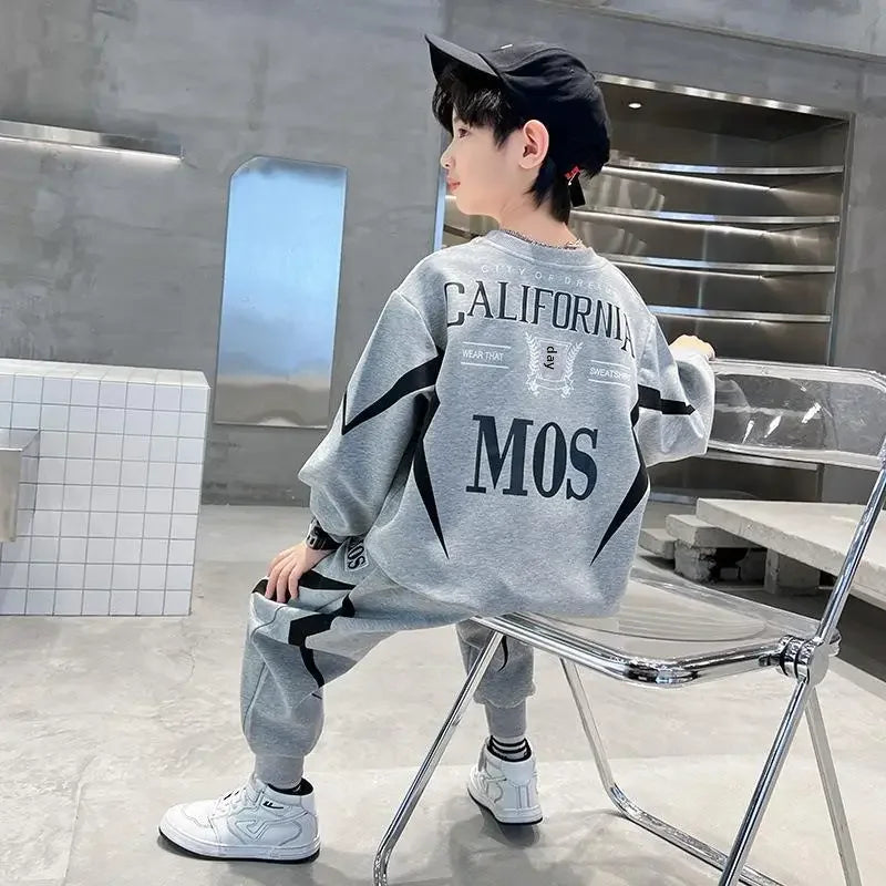 Boys Autumn/spring Collection 2024 Sporty Sweatshirt Trendy Children's Wear For Mid To Large Boys Stylish Casual Clothing