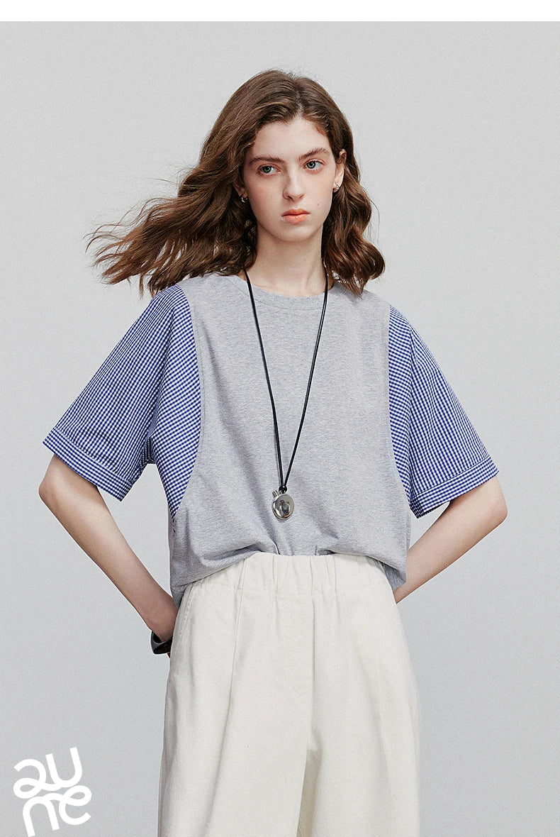 TOYOUTH Women Short Sleeve T shirt 2025 Summer New Casual Tops 8521071