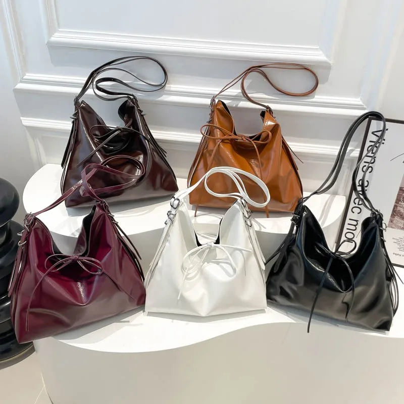 Zipper Pu Sewing Thread Fashion Crossbody Bags Solid 2024 Hot Sale Bags for Women Interior Compartment Women's Handbags