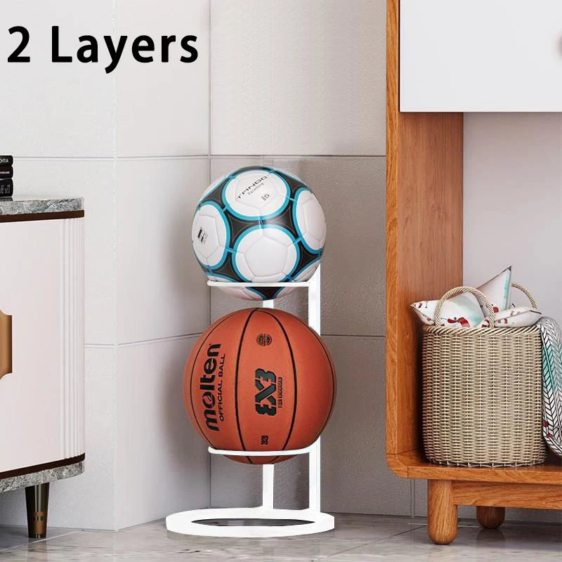 2/3/4/5Layers Basketball Storage Rack Indoor Children Balls Placed Rack Football Volleyball Basketball Holder Balls Metal Stand