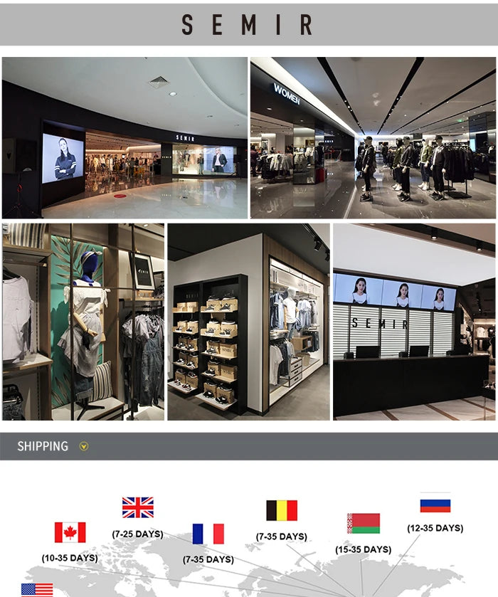 Semir Short-Sleeved T-Shirt For Women Short And Slimming With A Small Surprise New In 2024 Summer Pure Cotton Top