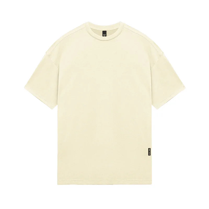 Men's Summer Casual Loose Oversized T-shirt O-Neck Short Sleeve Tee Male Quick Dry Breathable Gym Fitness Undershirt Clothing