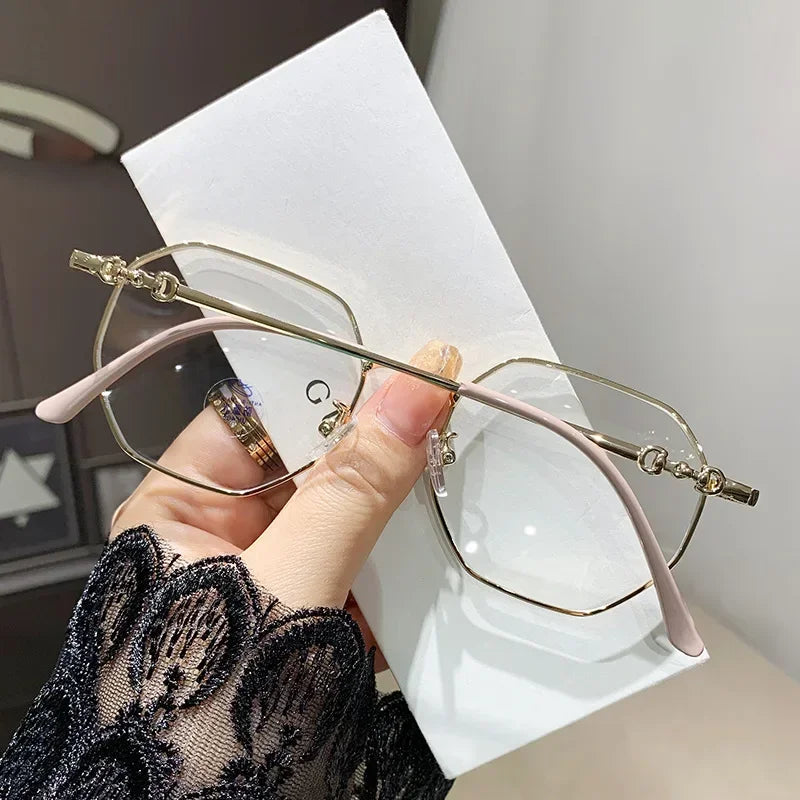 Luxury Anti-blue Light Myopia Glasses Trendy Women's Minus Diopter Eyewear Fashion Near Sighted Glasses Prescription Eyeglasses