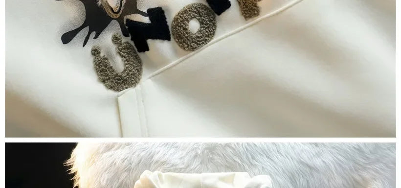 American Style Street Flocking Star Hooded Sweatshirt For Men Women Couple Loose Fit Oversize Spring Autumn Thin Jacket