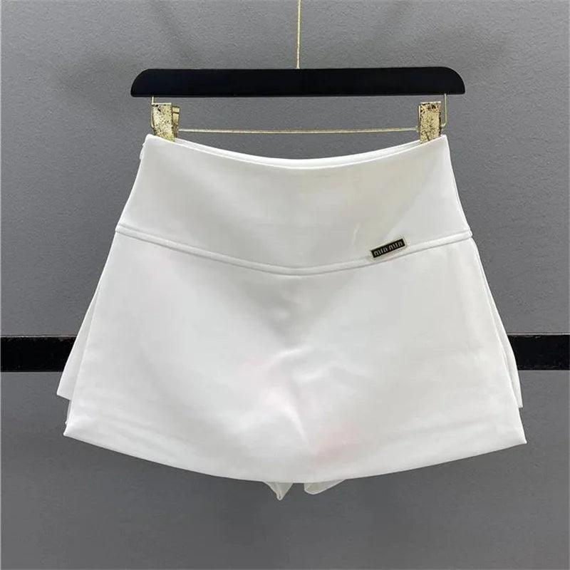 Limiguyue High Quality Brand Y2K A-Line Skirt Women Summer High Waist Mini Skort Split Office Short Skirt Slim Fit Sexy 197A