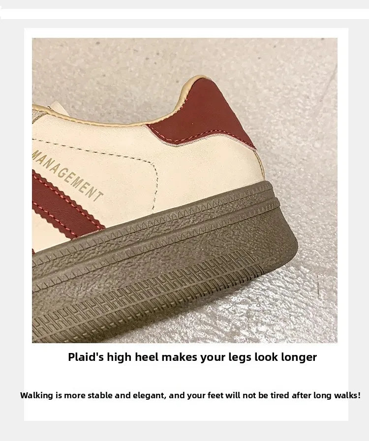 Women's Casual Sports Shoes Spring New Style Versatile Lightweight Lace-Up Mesh Thick Bottom Foot-Extending Dad Sneakers