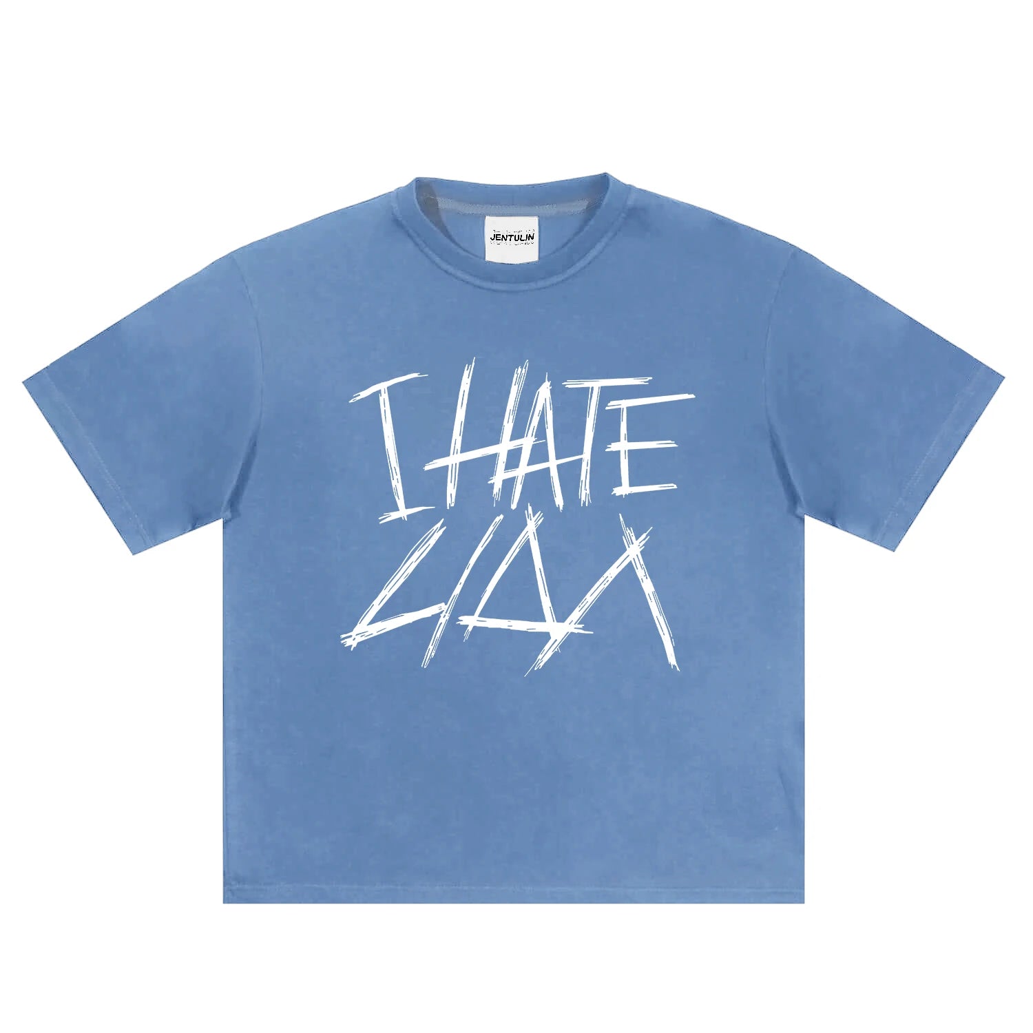 Hip Hop Streetwear Oversized Men Clothing Short Sleeve I Hate Lida Graphic Print Y2k Tops Tee Harajuku Goth Korean Tshirt Cotton