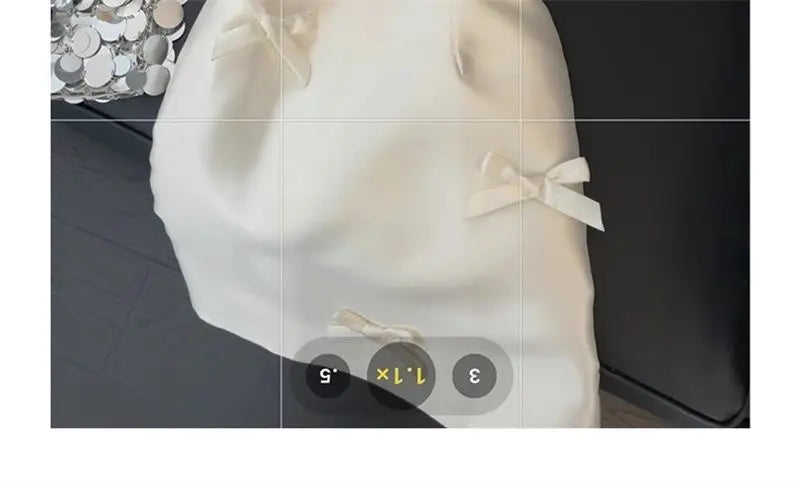 Women Elegant Mini Dress Satin Bow Decor Sleeveless Square Neck Slim Fit Suit French Style Party Club Night Summer Outfit