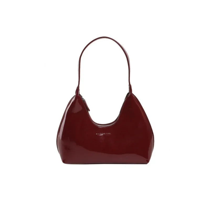 Fashionable Single Shoulder Bag Women's Handbag Underarm Moon Shape Casual Handbag PU Leather Trendy Bag for Ladies