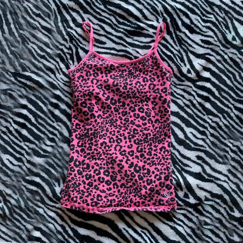 Leopard print tube tops streetwear urban aesthetic commuting retro sexy Y2K crop tops comfortabled casual cute women's tube tops