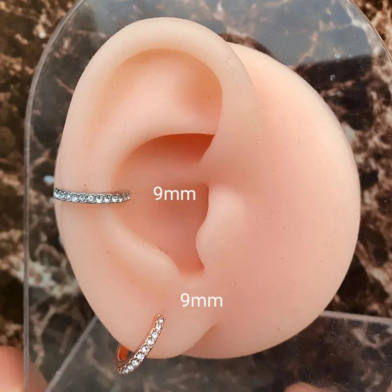 1pc 20G Zercon Septum Nose Rings Hoops for Women, Small Piercing Nose Ring Cartilage Tragus Helix Earring Piercing Jewelry