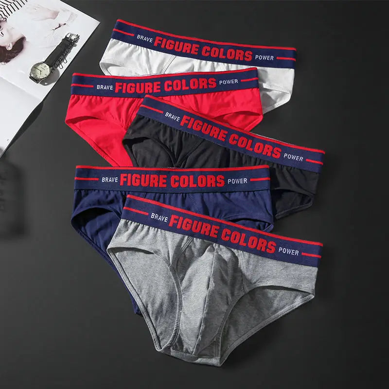 4pcs Men's Briefs Underwear Sexy Antibacterial Men's Panties Underpants Male U Convex boxer briefs for Man Absorbent Elastic