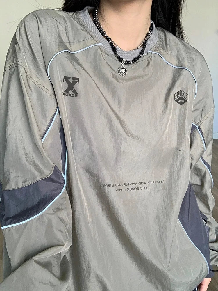 Loose Fit Hoodie Sweatirt ex Outdoor Casual Sle Color Blo Pleated Design Comfortable Breathable Youth Faion