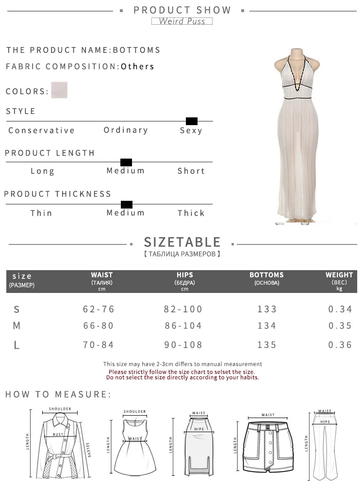 Weird Puss Sexy Elegant Halter Dress Women Summer Backless Lace-Up Color-Block Sleeveless Trendy Nightclub Wild Fashion Clothing