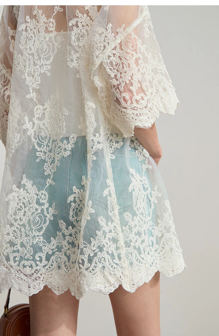 AMII Minimalist Office Lady Print Shirts Women Summer 2025 Short Sleeve Turn-down Collar Loose Blouses Female Fashion 12542155