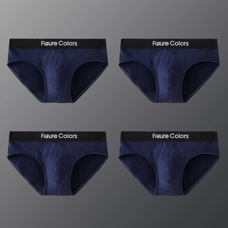 4pcs Men's Briefs Underwear Sexy Antibacterial Men's Panties Underpants Male U Convex boxer briefs for Man Absorbent Elastic