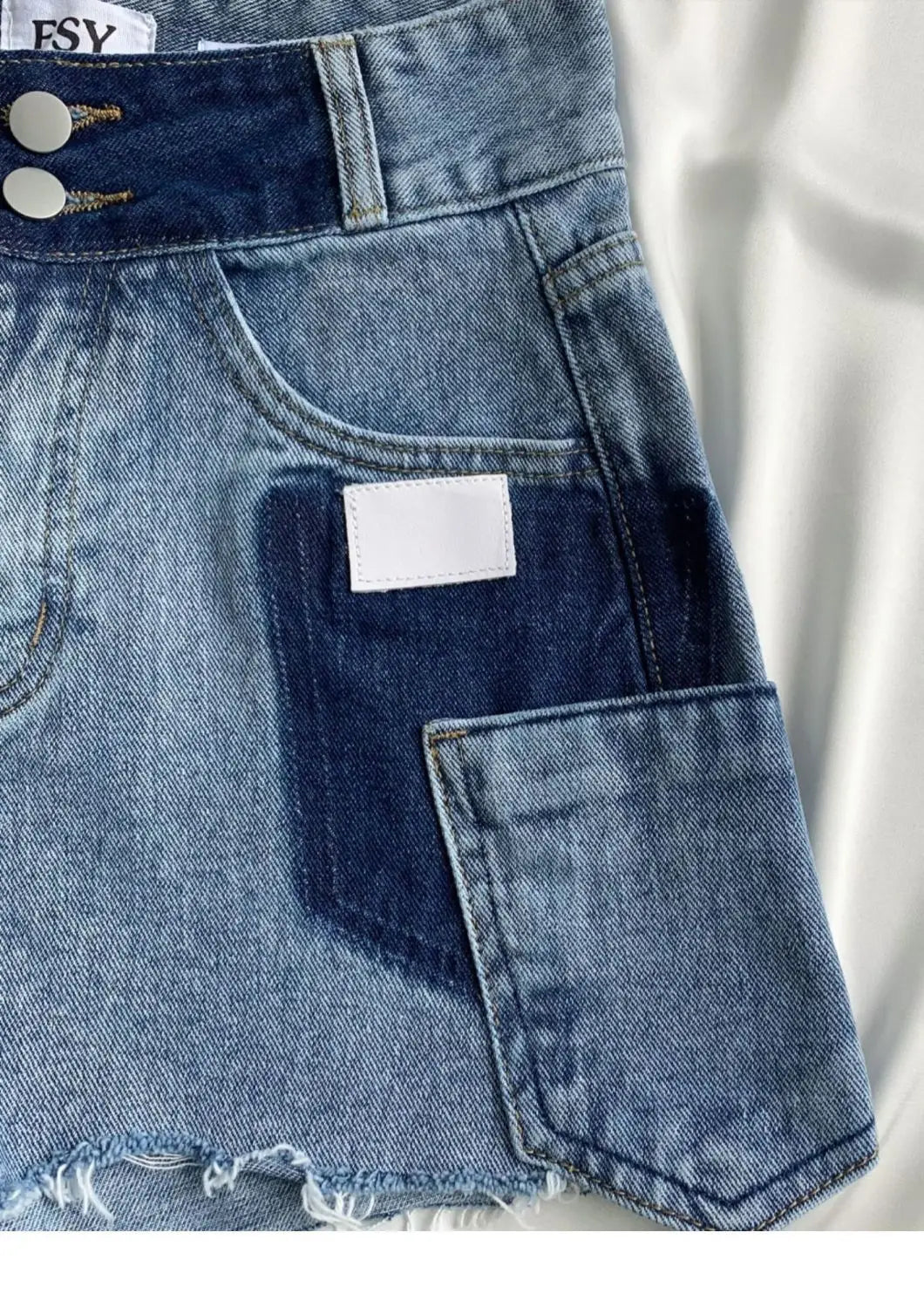 Shorts Women Irregular Washed Tassel Denim Summer Fashion Design High Waist Hot Patchwork Sexy Clothing Simple Casual Aesthetic