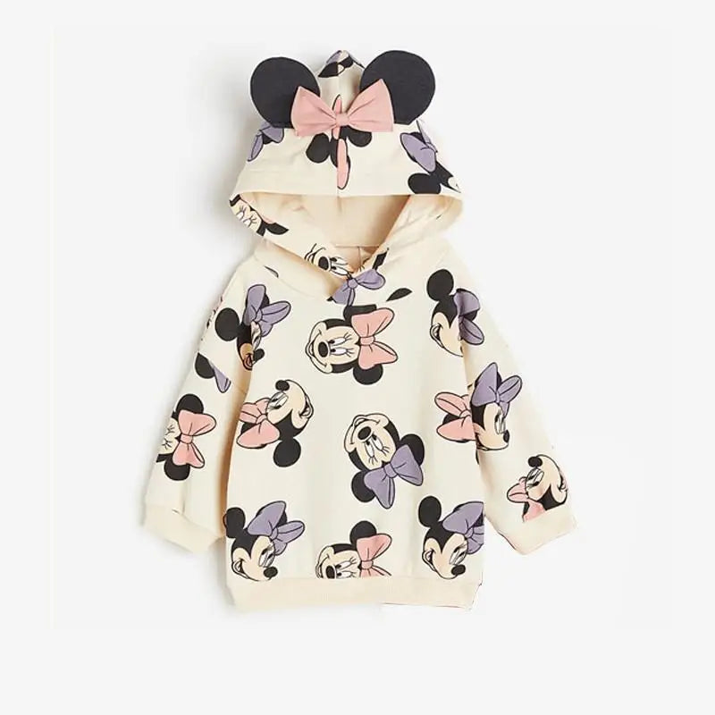 Cute Minnie Hoodies Suit For Girl Clothes Autumn Loose Fashion Popular Children Long Sleeve Tracksuits Tops Trousers 1 2 3 4 5y