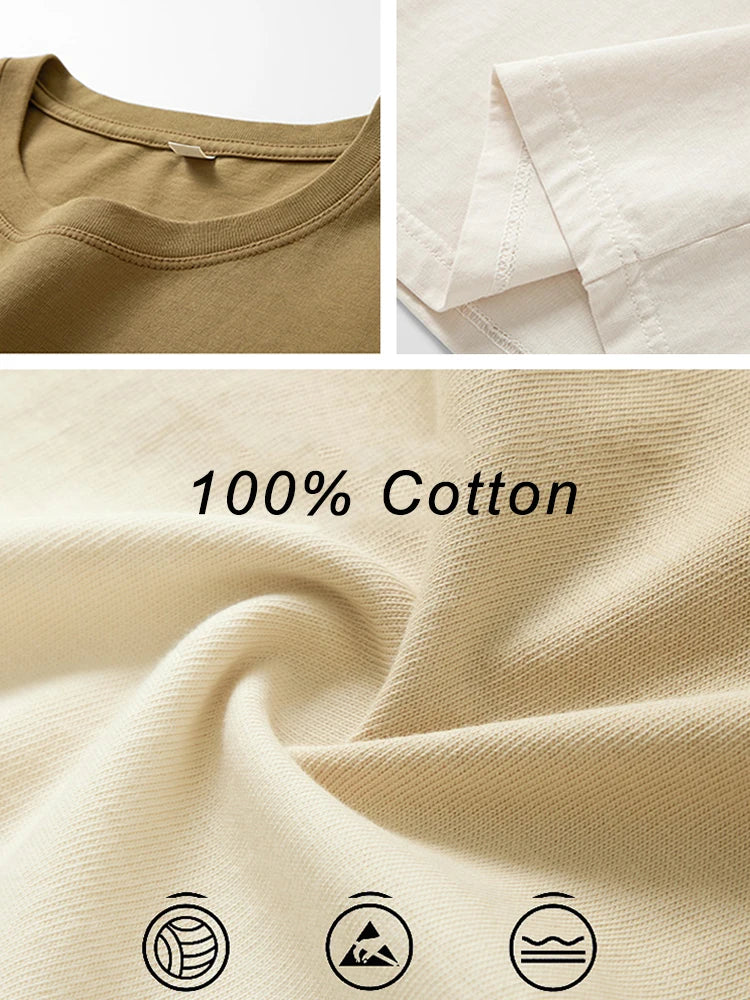 Men's Gradient Dyeing T-shirts 230Gsm Cotton Korean Vintage Street Style Oversized Tees Short Sleeve Loose Fit Basic Tops