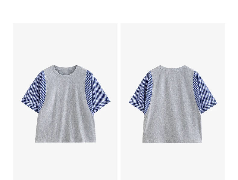 TOYOUTH Women Short Sleeve T shirt 2025 Summer New Casual Tops 8521071