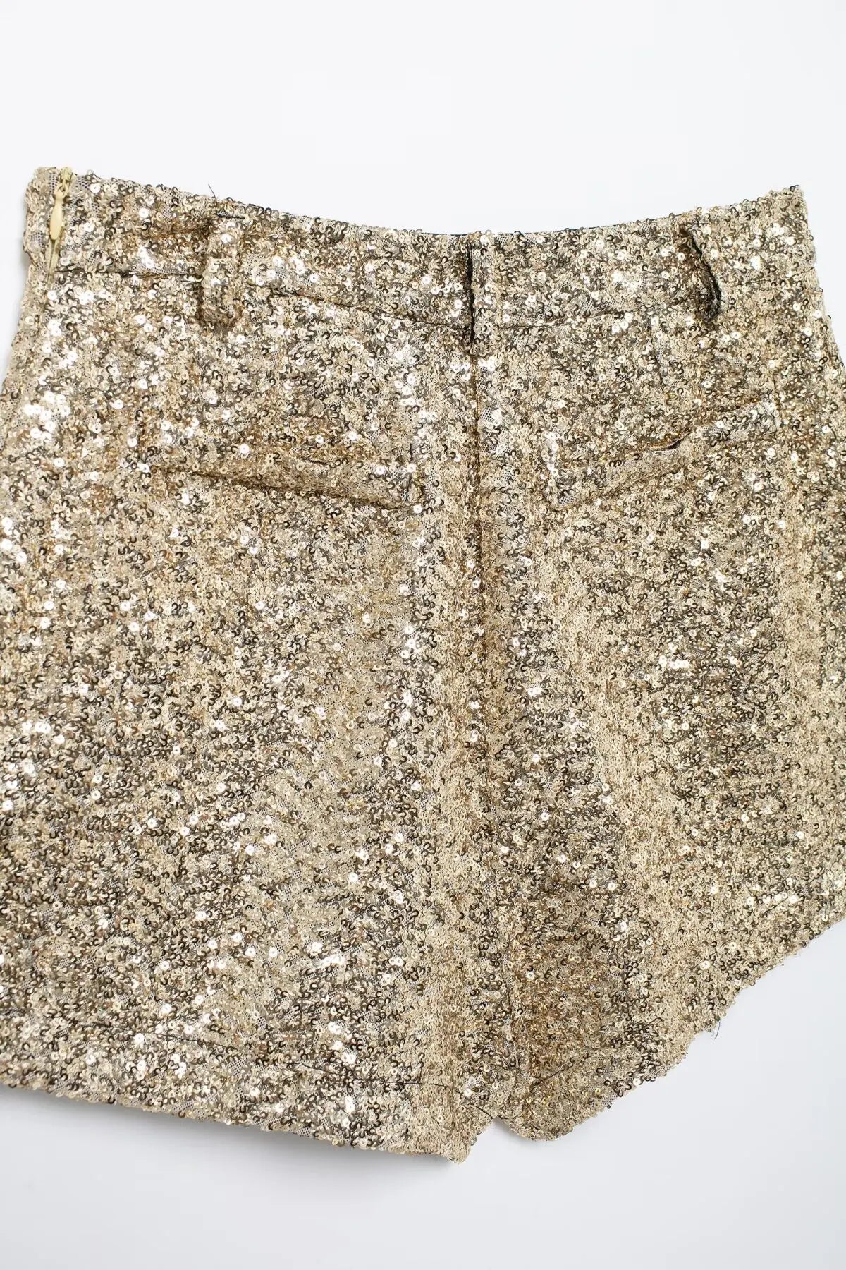 Taop&Za women's 2024 autumn and winter new pearl shorts solid color high commuting temperament shiny socialite mini pants