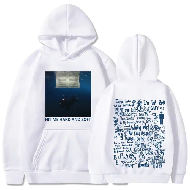 2024 Hit Me Hard and Soft Tour Hoodie Billie Pullover Men Hoodies Sudaderas Male  sweatshirt  hoodies plus  size