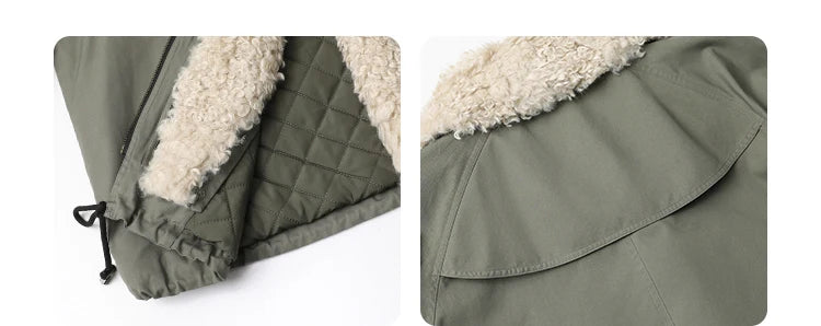 CHIC VEN Women Coats Streetwear Loose Casual New Retro Motorcycle Cotton Jacket Thick Warm Female Overcoat Autumn Winter 2024