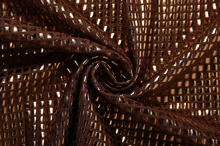 Nibber Sequins Backless Dress Women Sexy Solid Square Collar Sleeveless Skinny 2025 Summer Fashion Glitter Stretch Long Bodycon