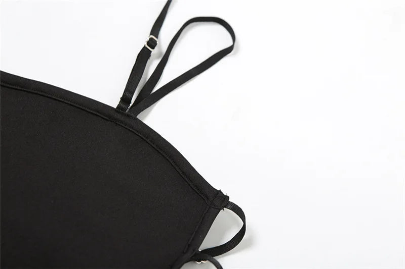 AltGoth Sexy Hollow Out Dress Women Mall Gothic Aesthetic Sleeveless Bodycon Dress Streetwear Elegant Evening Party Dress Female