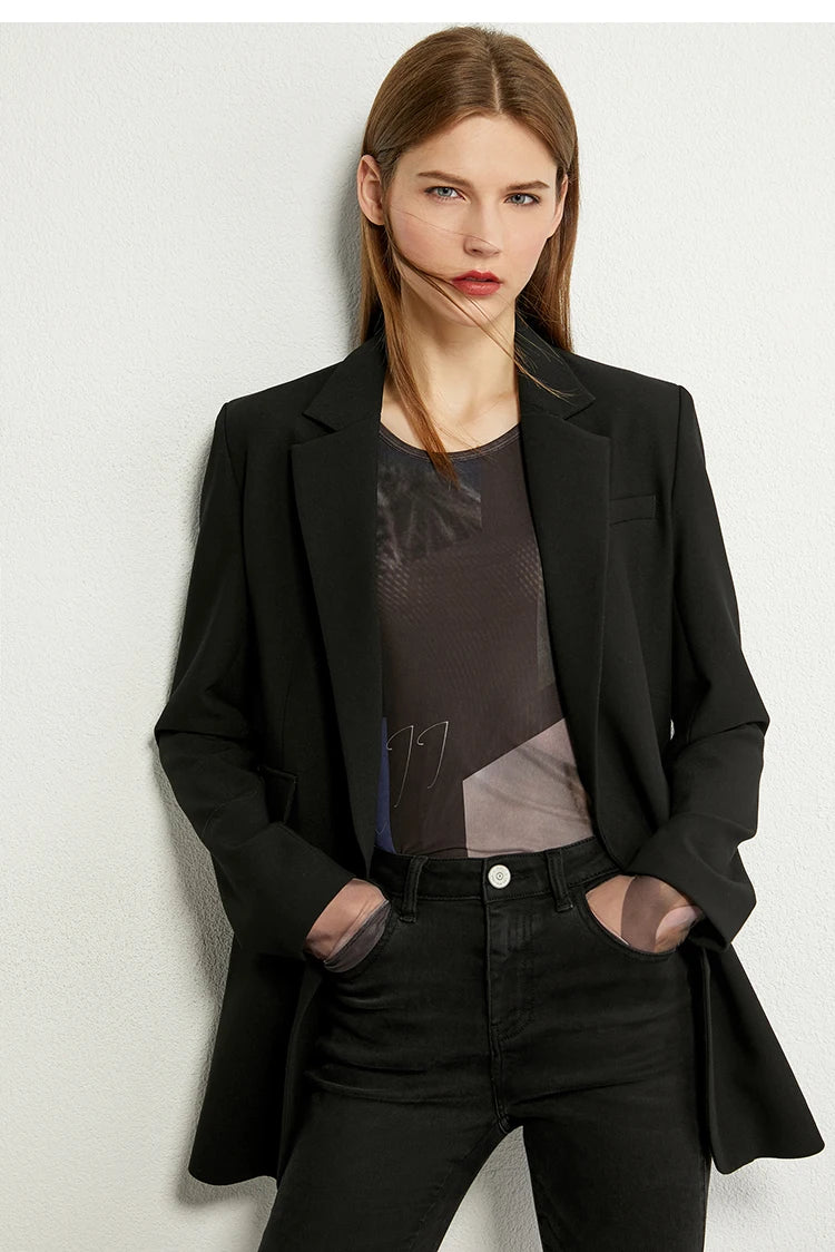 AMII Minimalism Long sleeve T-shirts for Women 2025 Spring New Bottoming Shirt Mesh Printing Inside Slim Trendy Tops 12421003