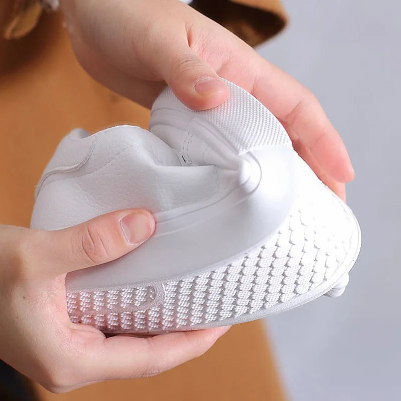 Small White Shoes Female Korean Version of the Hundred with Four Seasons Leather Casual Shoes Breathable Women's Board Shoes