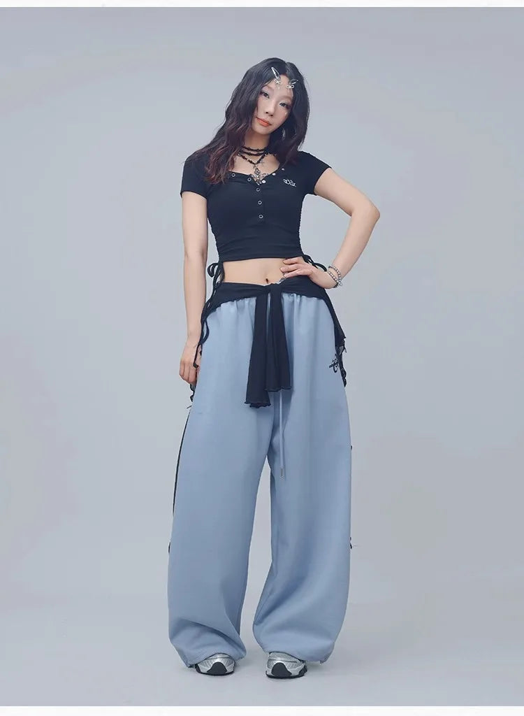 CBXLAB Street Dance Women'sPurple 'King Long Pants' hip-hop streetwear sporty jazz soft and skin-friendly casual pants