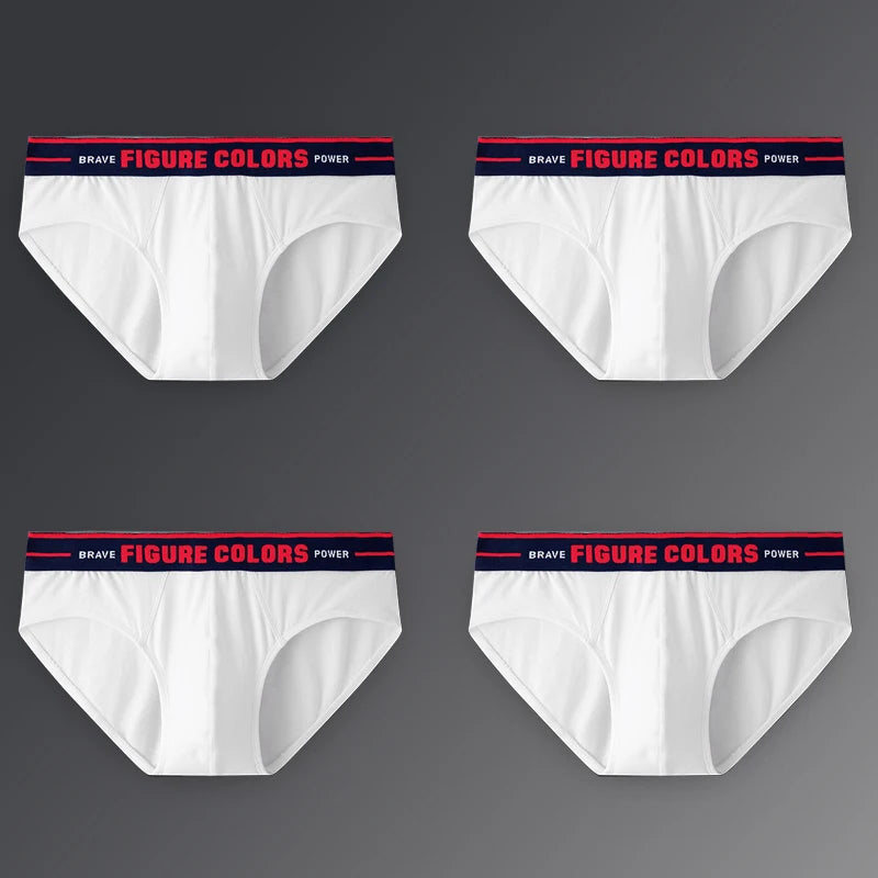 4pcs Men's Briefs Underwear Sexy Antibacterial Men's Panties Underpants Male U Convex boxer briefs for Man Absorbent Elastic