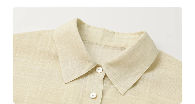 CHIC VEN New Women Shirt Retro Loose Casual Single Breasted Long Sleeve Back Slit Thin Transparent Female Blouses Summer 2025