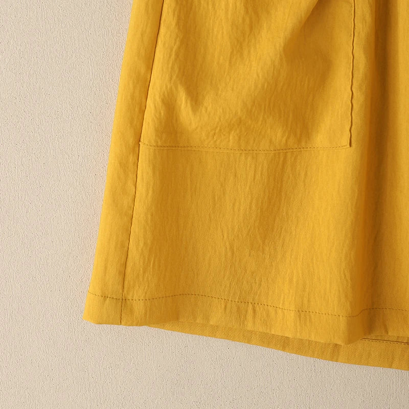 ZANZEA Vintage Summer Shorts Women Fashion High Elastic Waist Pantalons Pockets Solid Color Wide Leg Pants Casual Loose Shorts