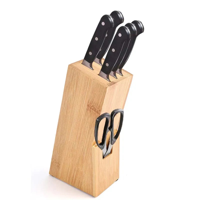 Bamboo Wood Knife Holder Box Meat Fish Slicing Cutter Cleaver Storage Knife Stand Desktop Chef knives Rack Kitchen Accessories