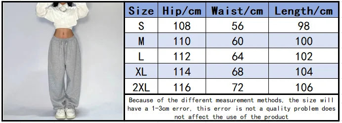 Fashion Vintage Y2K Baggy Pant Women Summer Wide Leg Elastic Waist Loose Pants Lady Solid Color Hip Hop Trousers Casual Clothing
